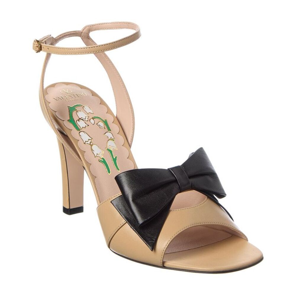 Valentino Bowow 95 Leather Sandal, Brown